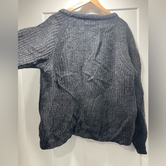 Arancrafts Ireland 100% Wool Crew Neck Sweater Grey Size XXL - Unisex jumper - Picture 5 of 10